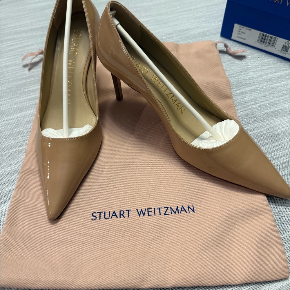 Stuart Weitzman Tan High Heeled Pumps